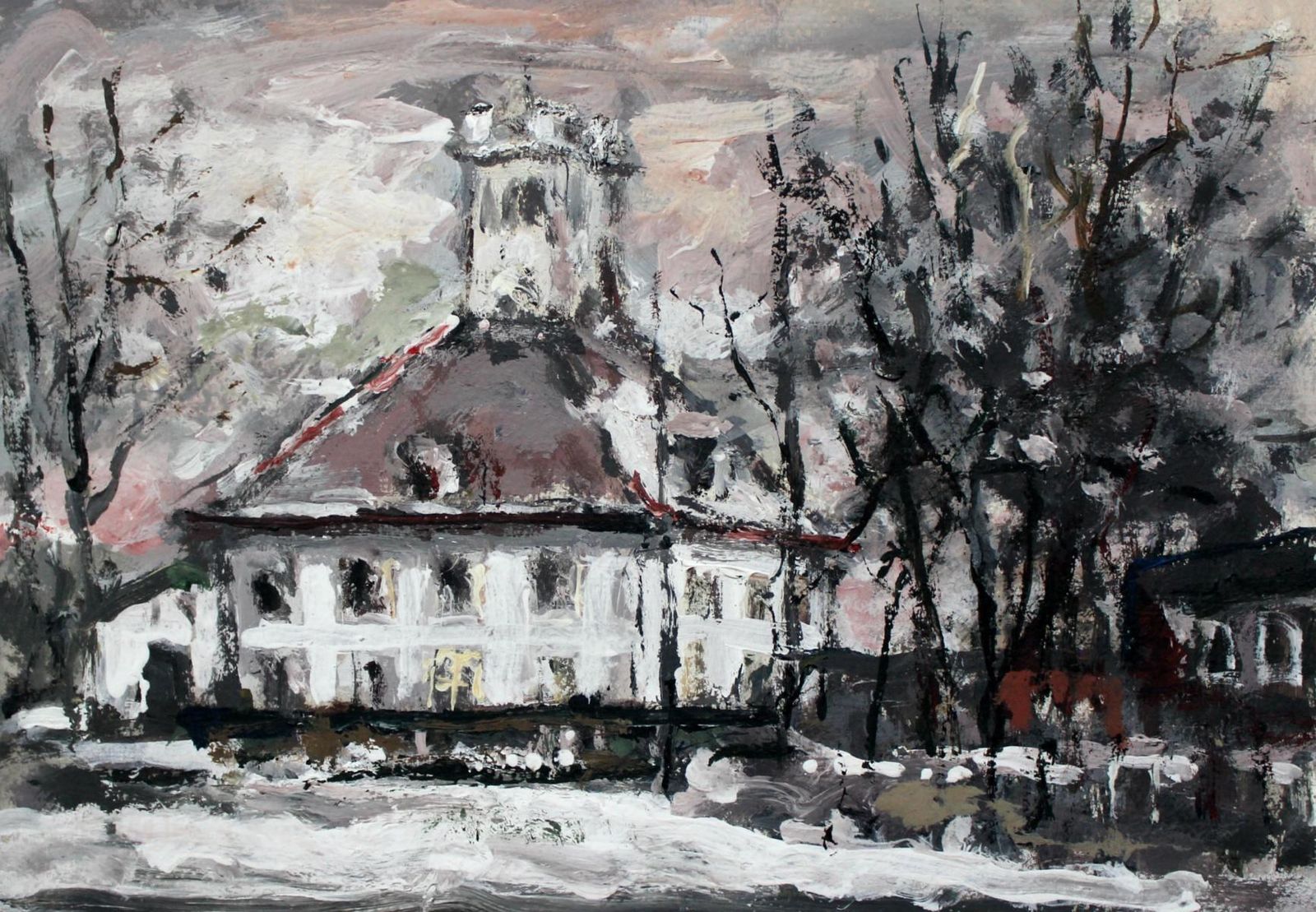 Magdalena Spasowiczsuburbs   Xxi Century, Oil On Canvas, Figurative, Landscape2002