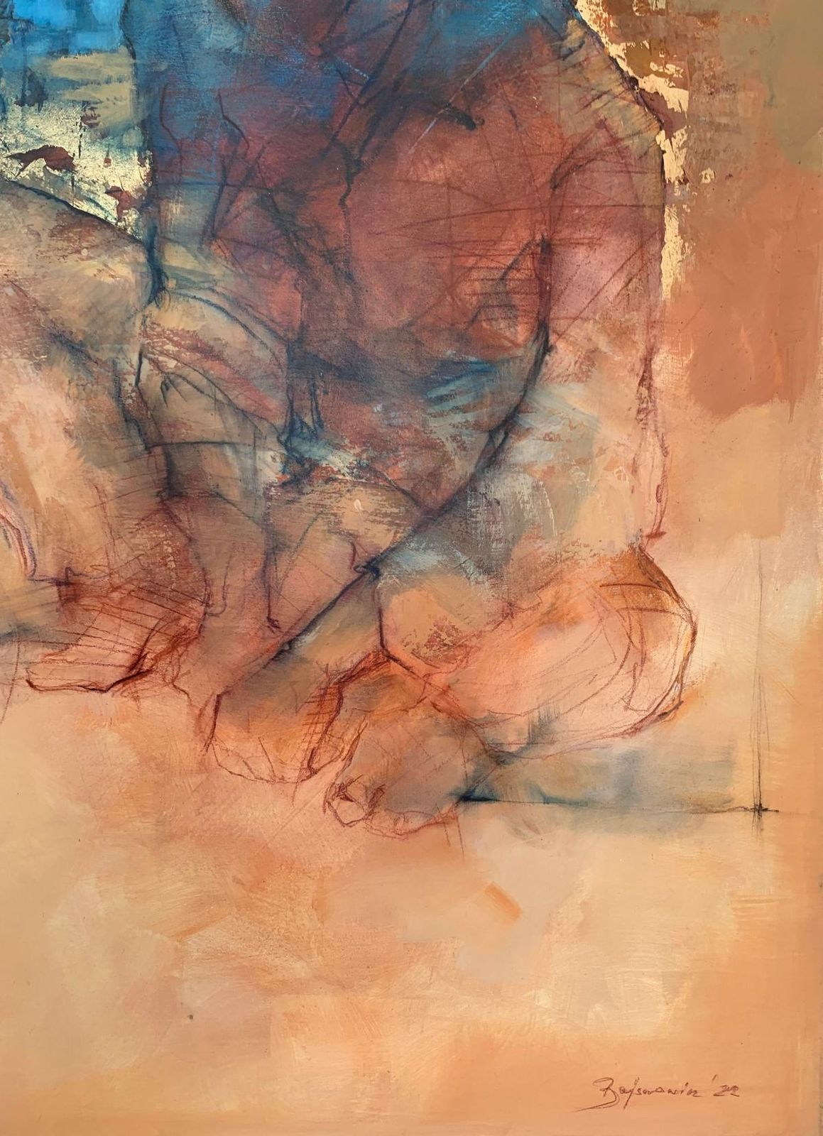 Michał Bajsarowicza Couple   Contemporary Figurative Acrylic Painting, Abstraction, Nude 2022 photo Art