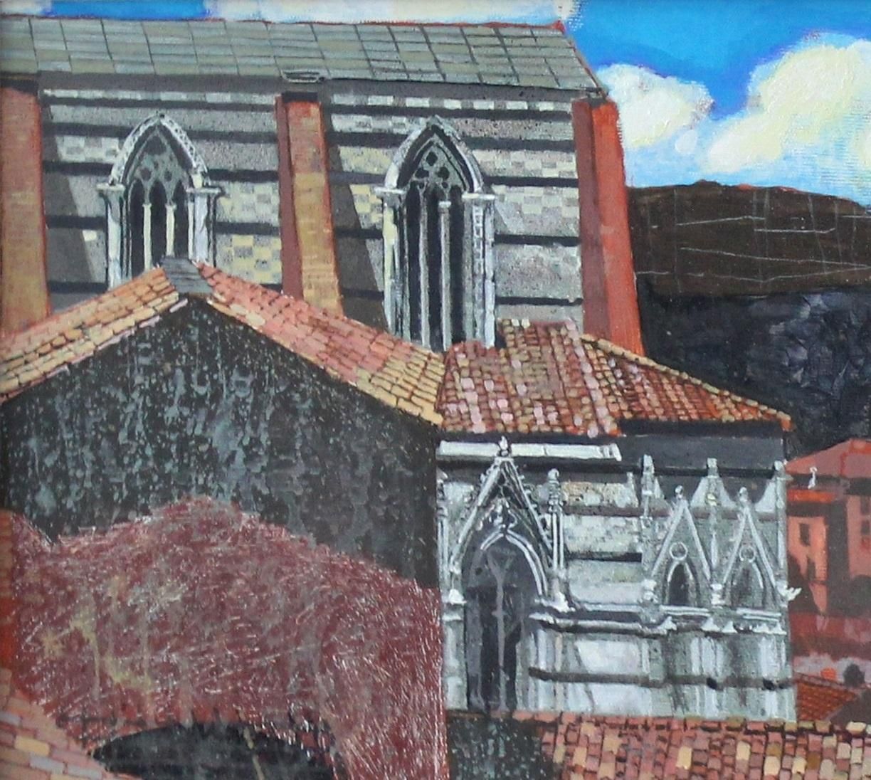 Andrzej Borowskisiena. 21st Century, Landscape, Acrylic Painting, Italy, Polish Artist2015 photo for sale