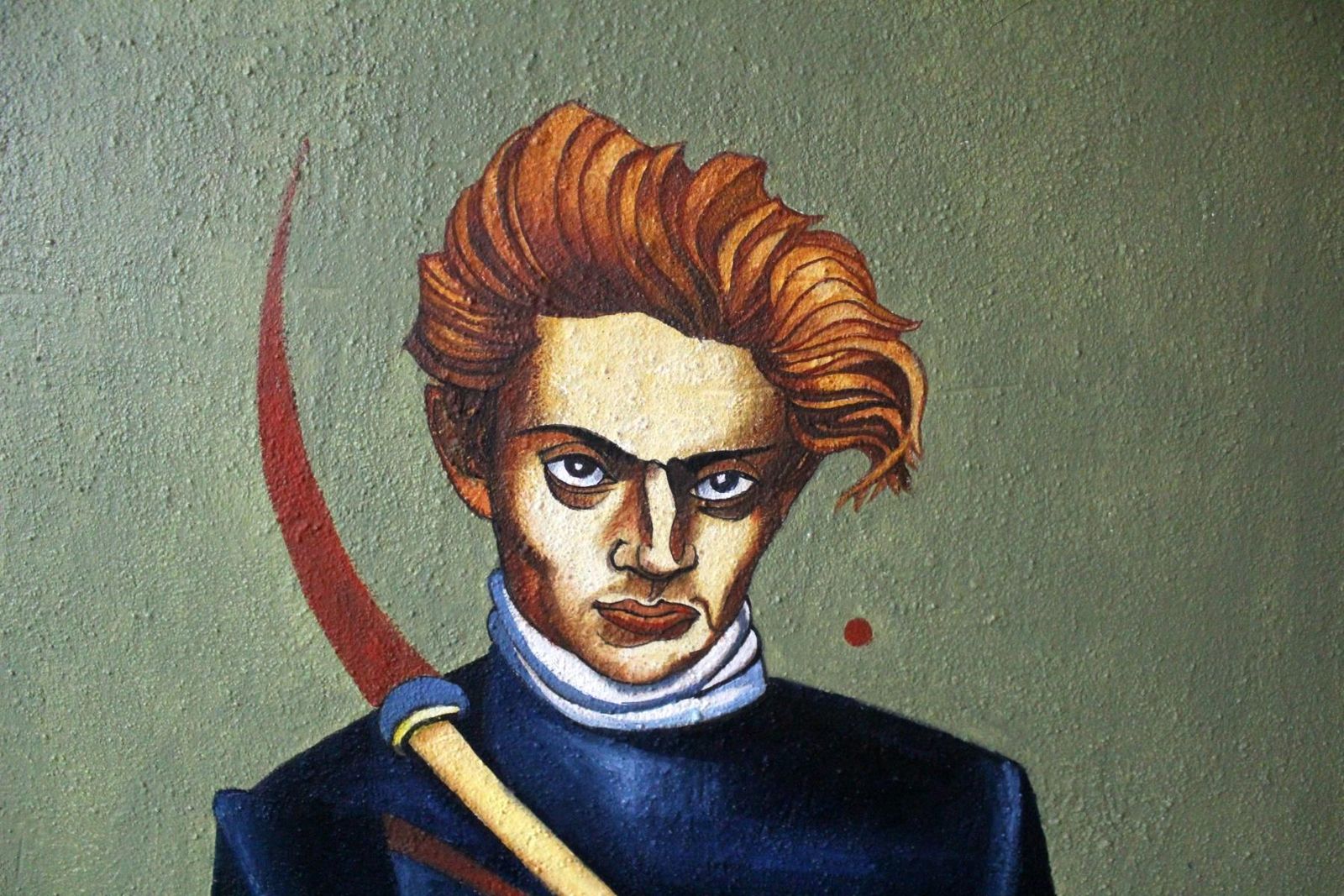 Agata Stommarevolutionist   Xxi Century, Figurative Oil Painting, Texture, Portrait2017 photo furniture
