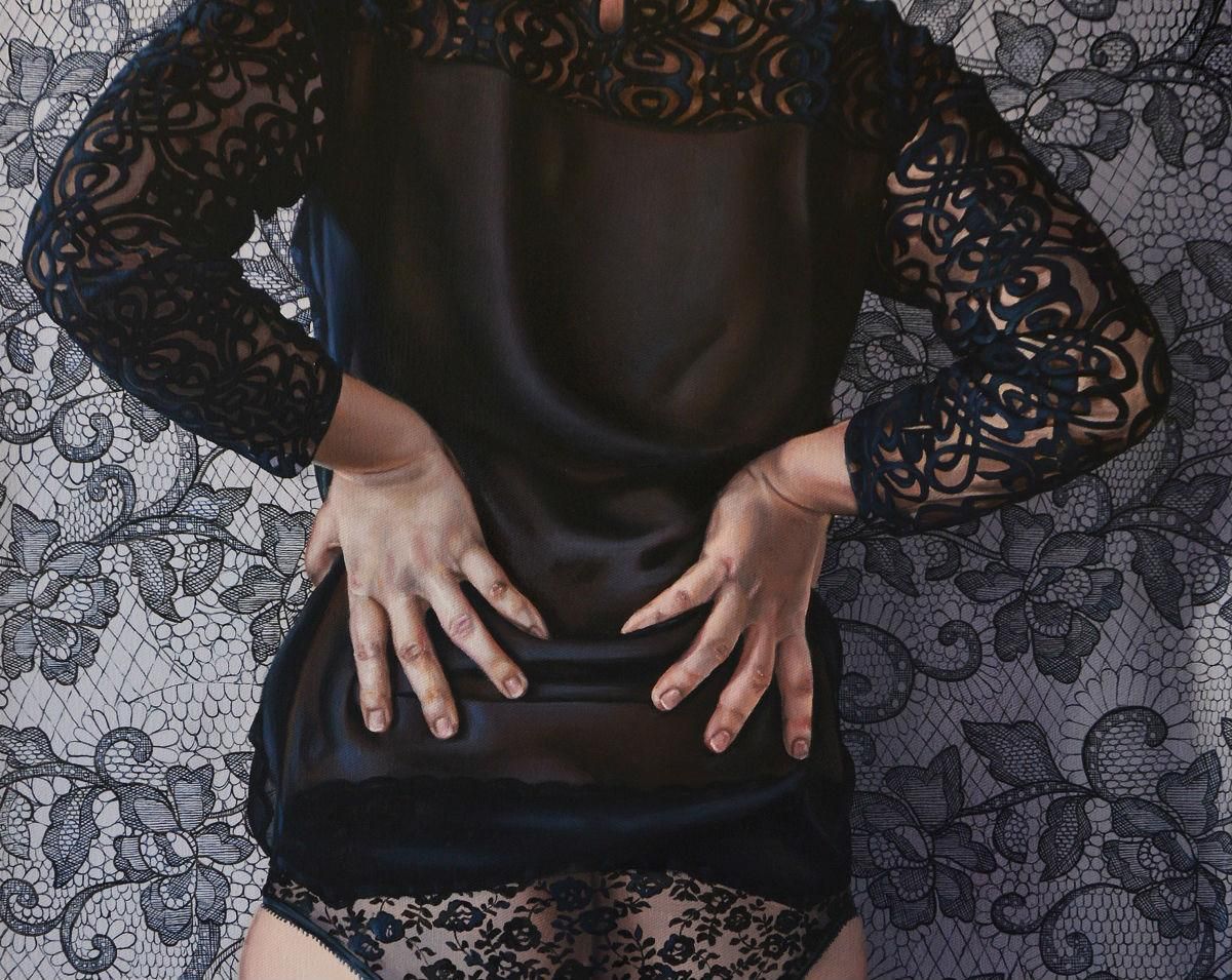 Aleksandra Kaliszso What Now?   Polish Young Art, Realism, Photorealistic Oil Painting, Woman2019 photo furniture