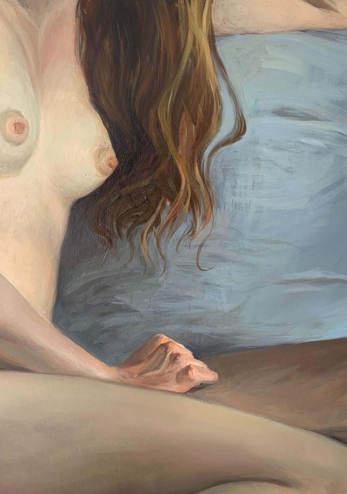 Agnieszka Staak Janczarskanude    Figurative Oil Realistic Painting, Polish Young Artist2021 photo for sale