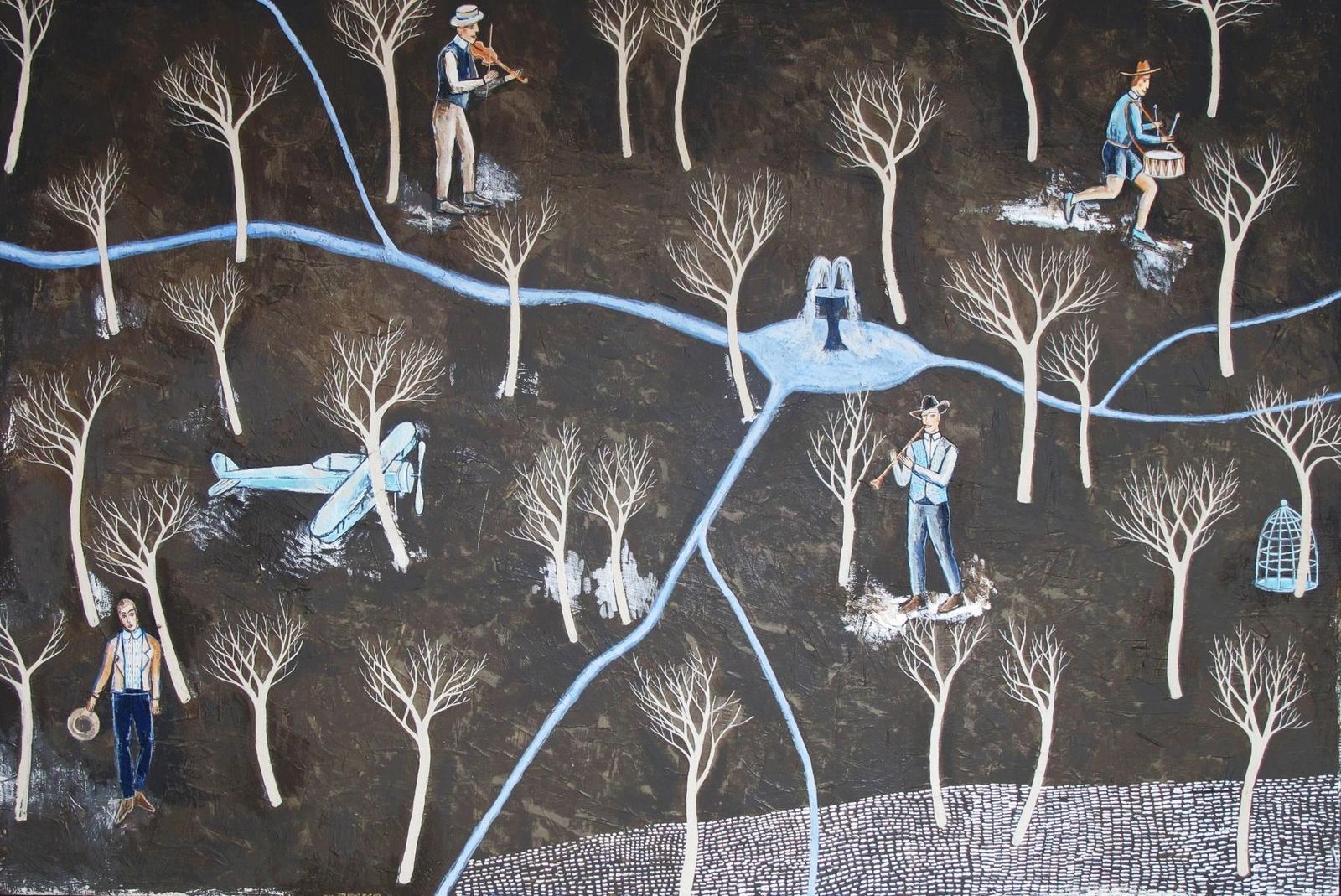 Józef Chyżythe Source   Contemporary Figurative Painting, Dark Colors, Xxi Century2018 photo for sale