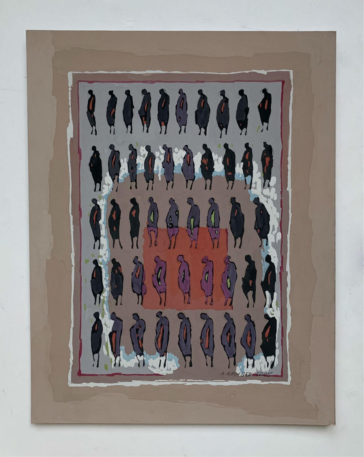 Aleksander Grzybekuntitled   Xxi Century, Gouache Painting, Figurative, Portrait2005 photo furniture