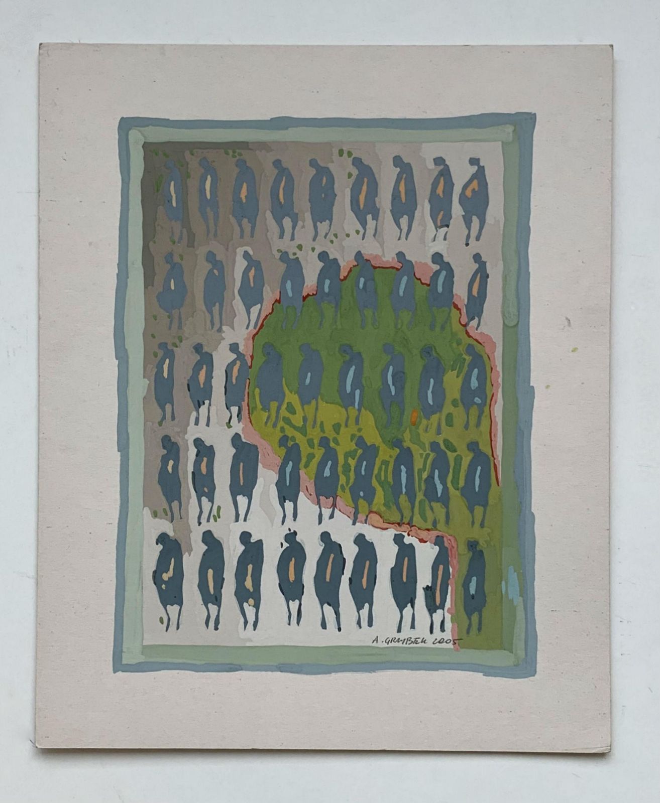 Aleksander Grzybekevening Passes   Xxi Century, Gouache Painting, Figurative2005 photo furniture
