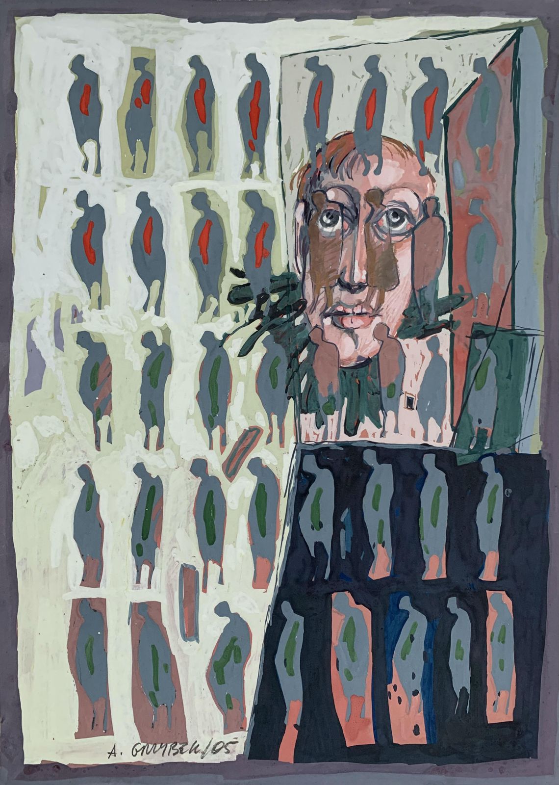 Aleksander Grzybeka Memories   Xxi Century, Gouache Painting, Figurative, Portrait2005