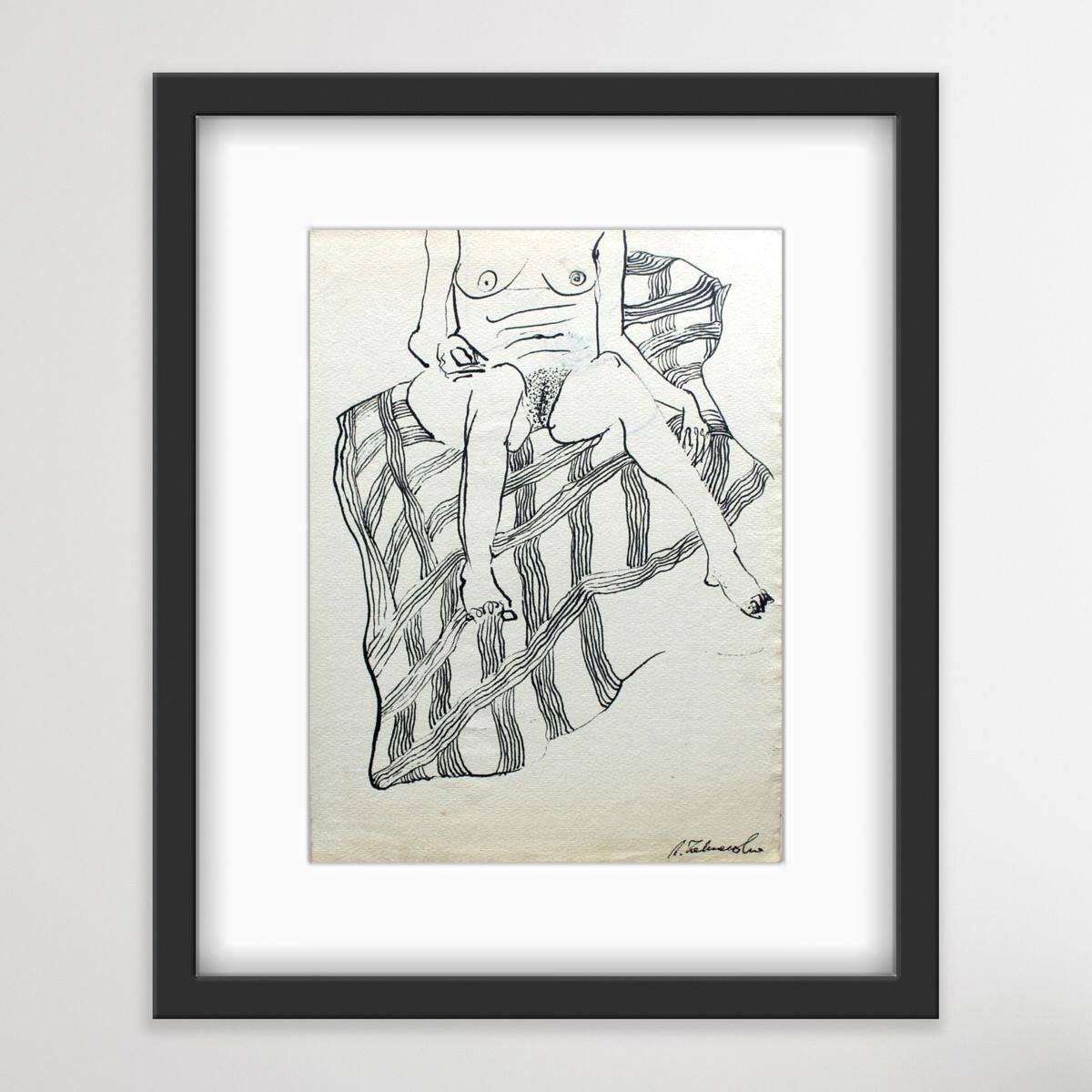 Agnieszka Zakrzewskauntitled   Xxi Century, Contemporary Figurative Ink Drawing, Female Nude2011 photo for sale