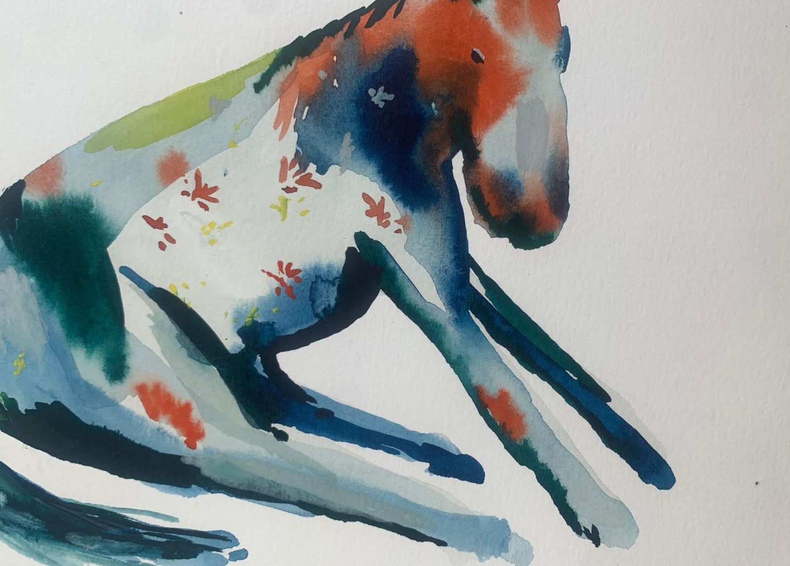 Hanna Ilczyszynuntitled. Monochromatic Figurative Watercolor Drawing, Polish Art2024 photo furniture