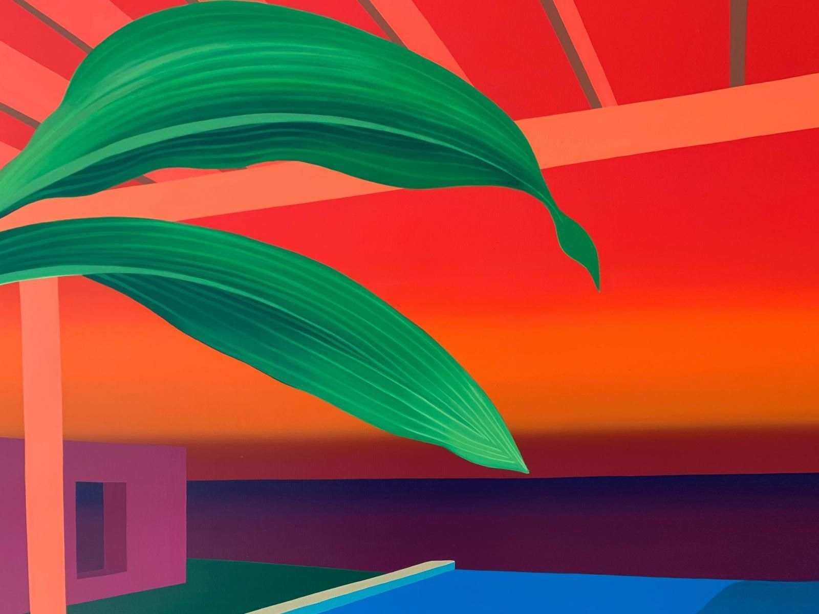 Marta Rynkiewiczan Evening. Acrylic Painting, Pop Art, Vibrant Colors, Polish Artist2020 photo for sale