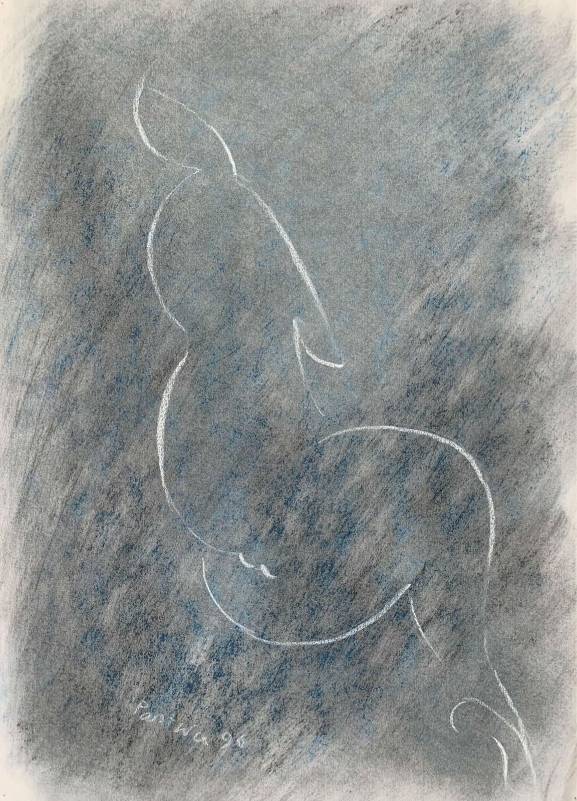 Antoni Janusz Pastwauntitled   Contemporary Mixed Media Drawing, Figurative, Monochromatic1996