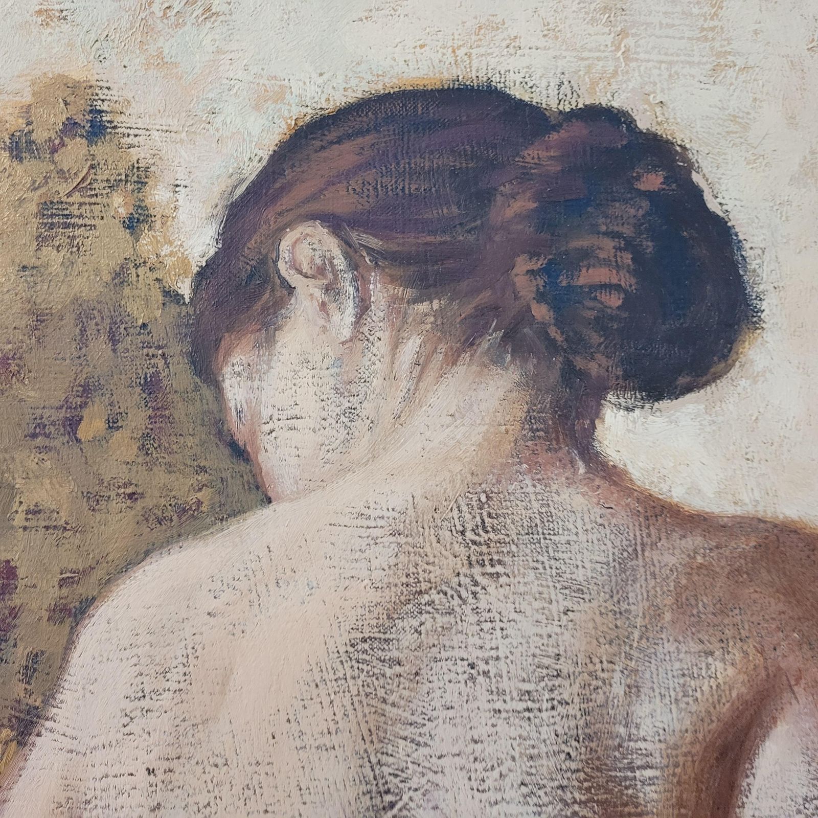 Katarzyna Szydlowskastanding One. Contemporary Figurative Oil Painting, Subtle Female, Polish Artist2002 photo for sale