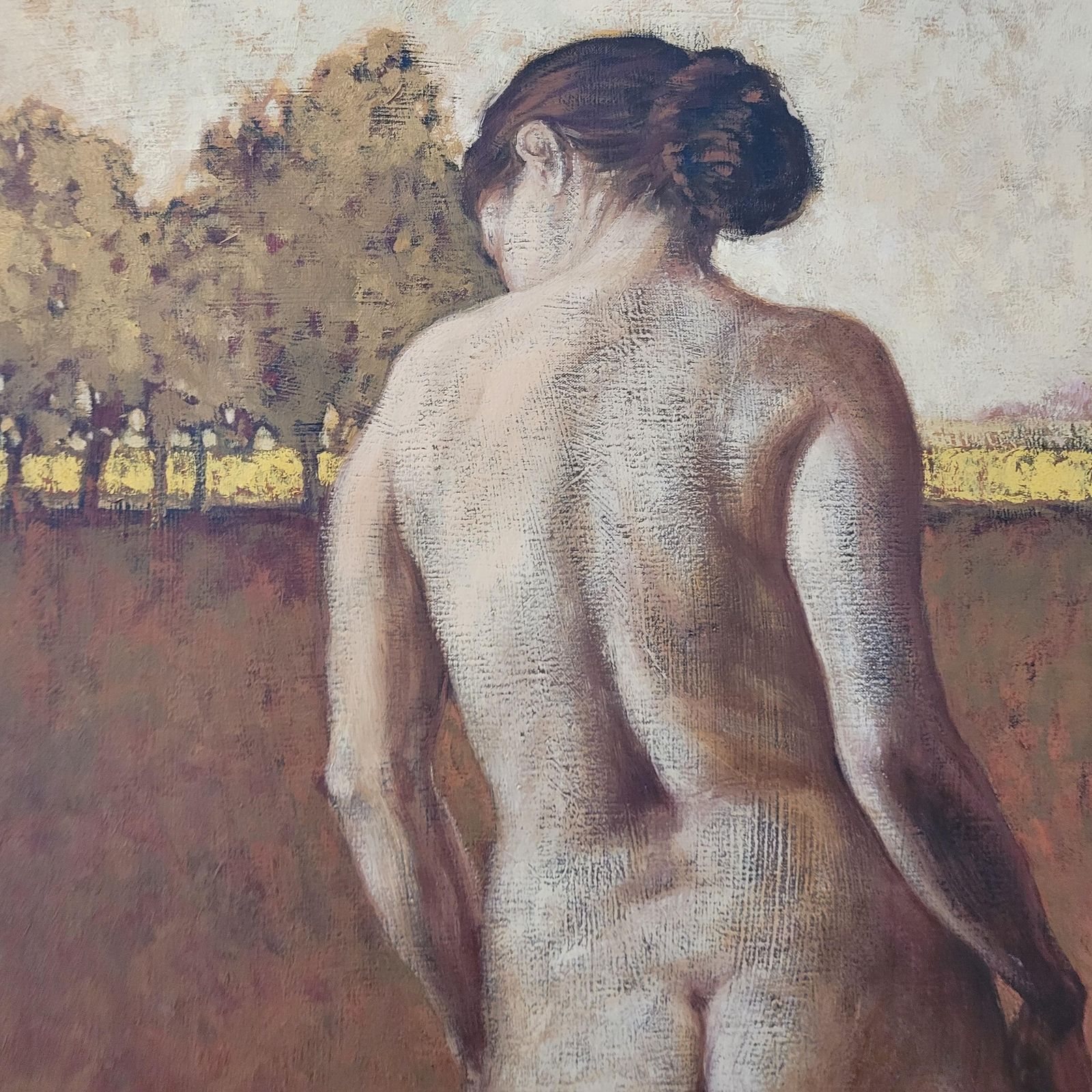 photo for sale Katarzyna Szydlowskastanding One. Contemporary Figurative Oil Painting, Subtle Female, Polish Artist2002