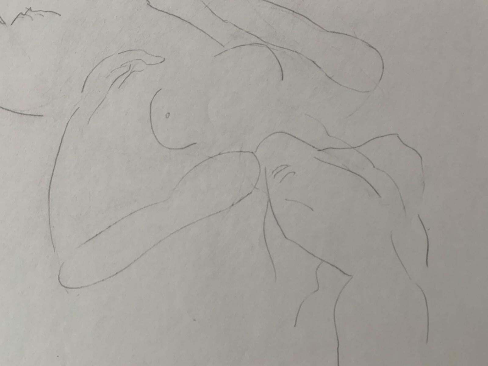 Antoni Janusz Pastwauntitled   Contemporary Pencil Drawing, Figurative, Minimalistic, Black & White1992 photo for sale