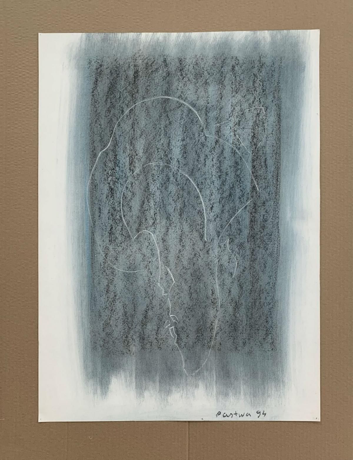 Antoni Janusz Pastwauntitled   Contemporary Mixed Media Drawing, Figurative, Monochromatic1994 photo furniture