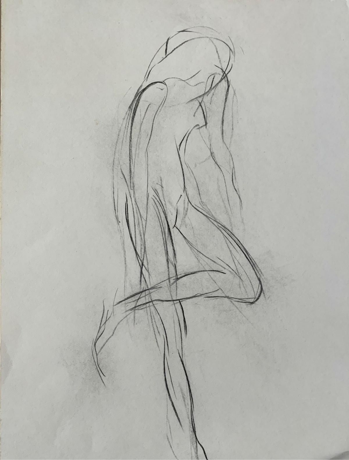 Antoni Janusz Pastwauntitled   Contemporary Pencil Drawing, Figurative, Minimalistic, Black & White1992