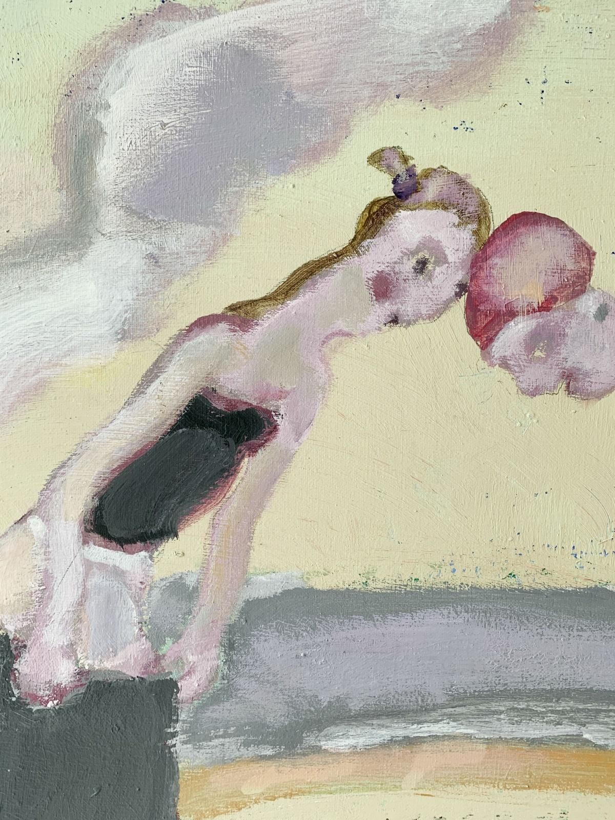 Paweł Lasikbeach In Dębowa Góra   Xxi Century, Figurative Painting, Pastel Colours2010 photo for sale