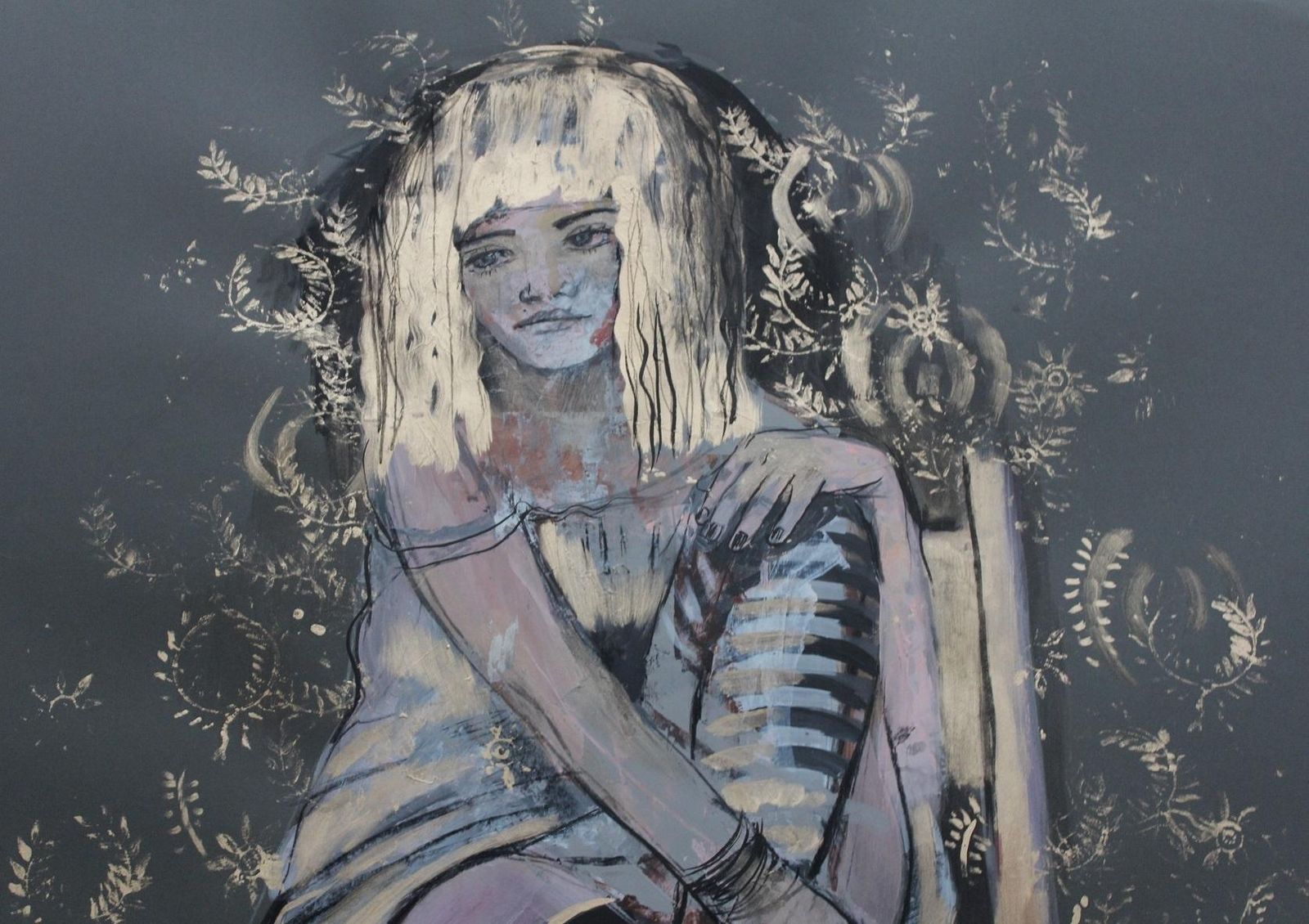 Paulina Maksjanmagic   Xxi Century, Women, Figurative Drawing, Bright And Vivid Colours, Gold2018 photo Art