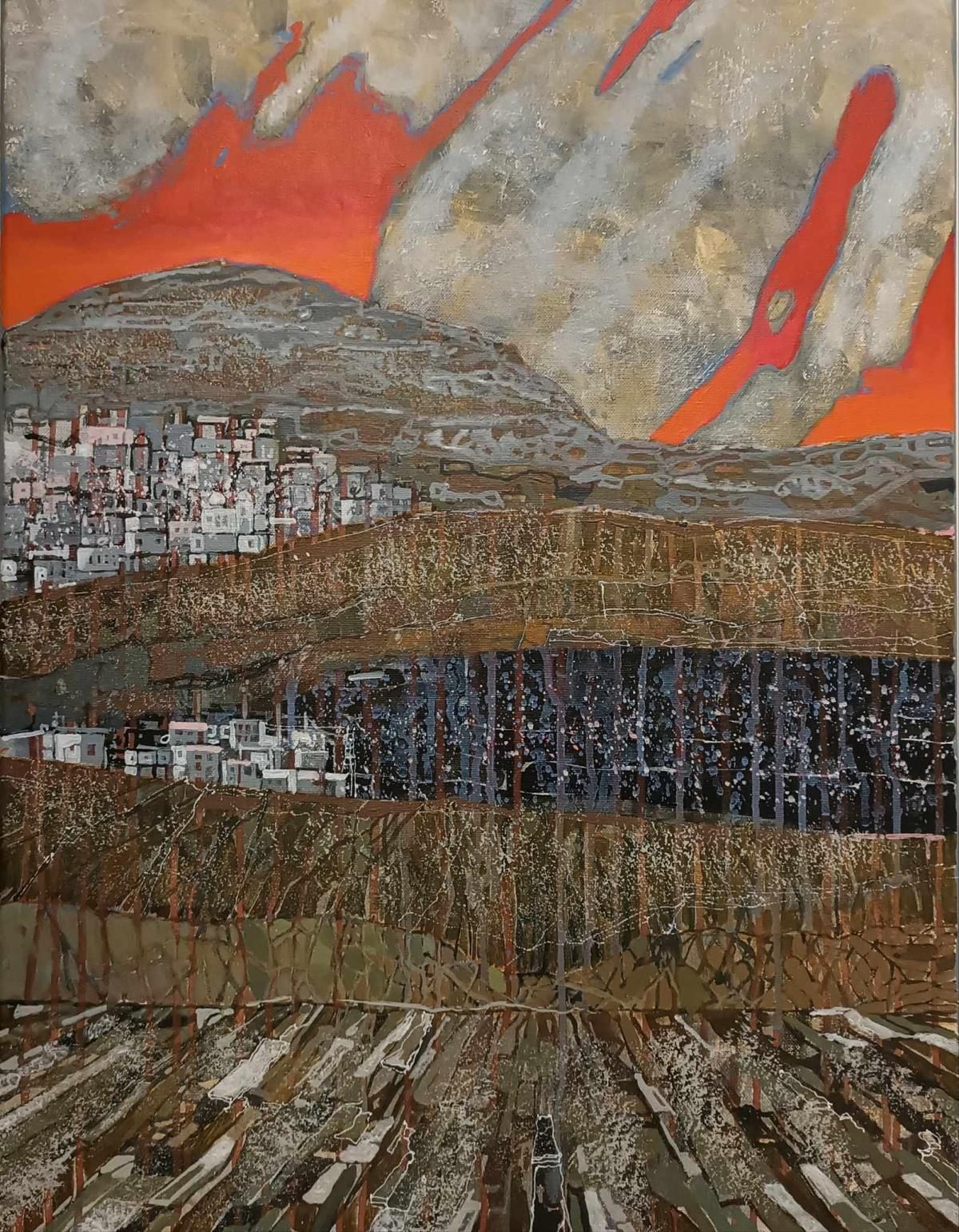 Andrzej Borowskiuntitled. Vibrant Landscape, Contemporary Mountains Acrylic Painting2023