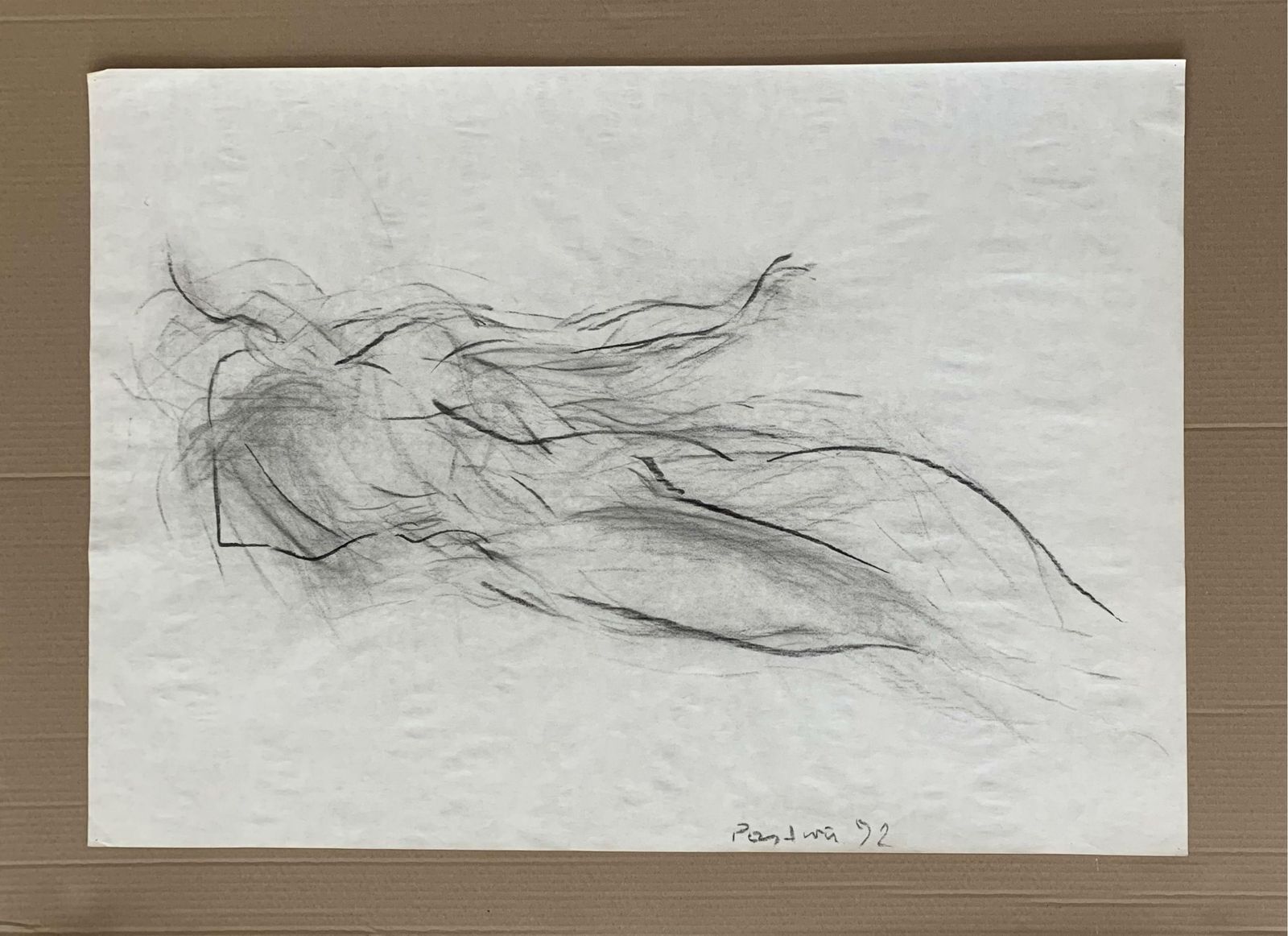 Antoni Janusz Pastwauntitled   Contemporary Pencil Drawing, Figurative, Black & White1992 photo furniture