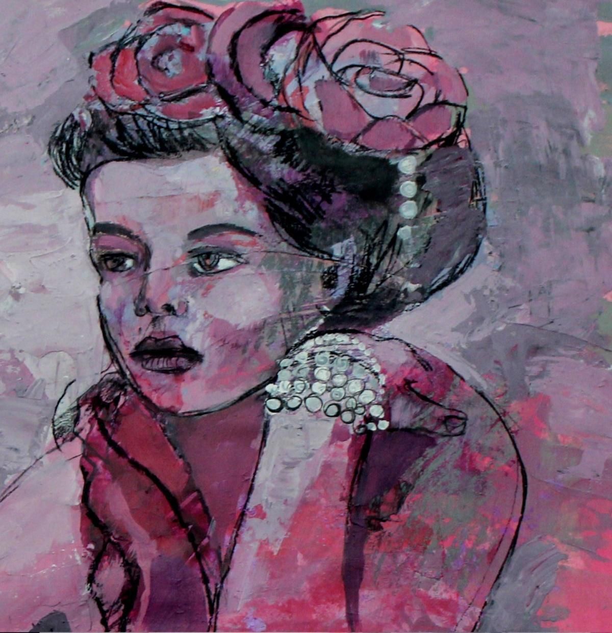 Paulina Maksjanpink One   Xxi Century, Contemporary Figurative Drawing, Women2018 photo for sale