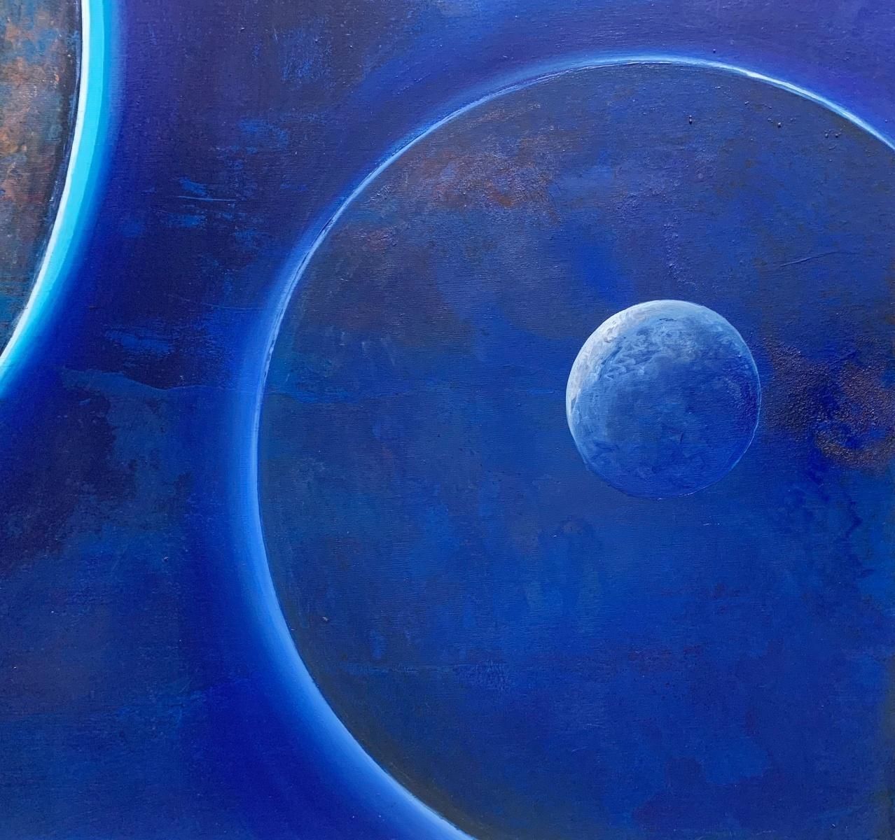 Barbara Hubertvenus And Mars. Contemporary Acrylic Painting, Galaxy, Big Scale, Polish Artist2019 photo Art