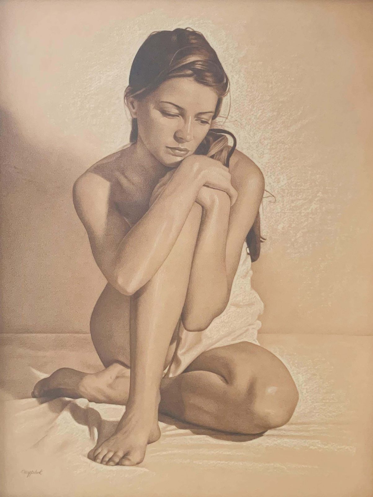 Andrzej Szypluknude. Contemporary Realistic Figurative Mixed Media Drawing  Polish Artist2002
