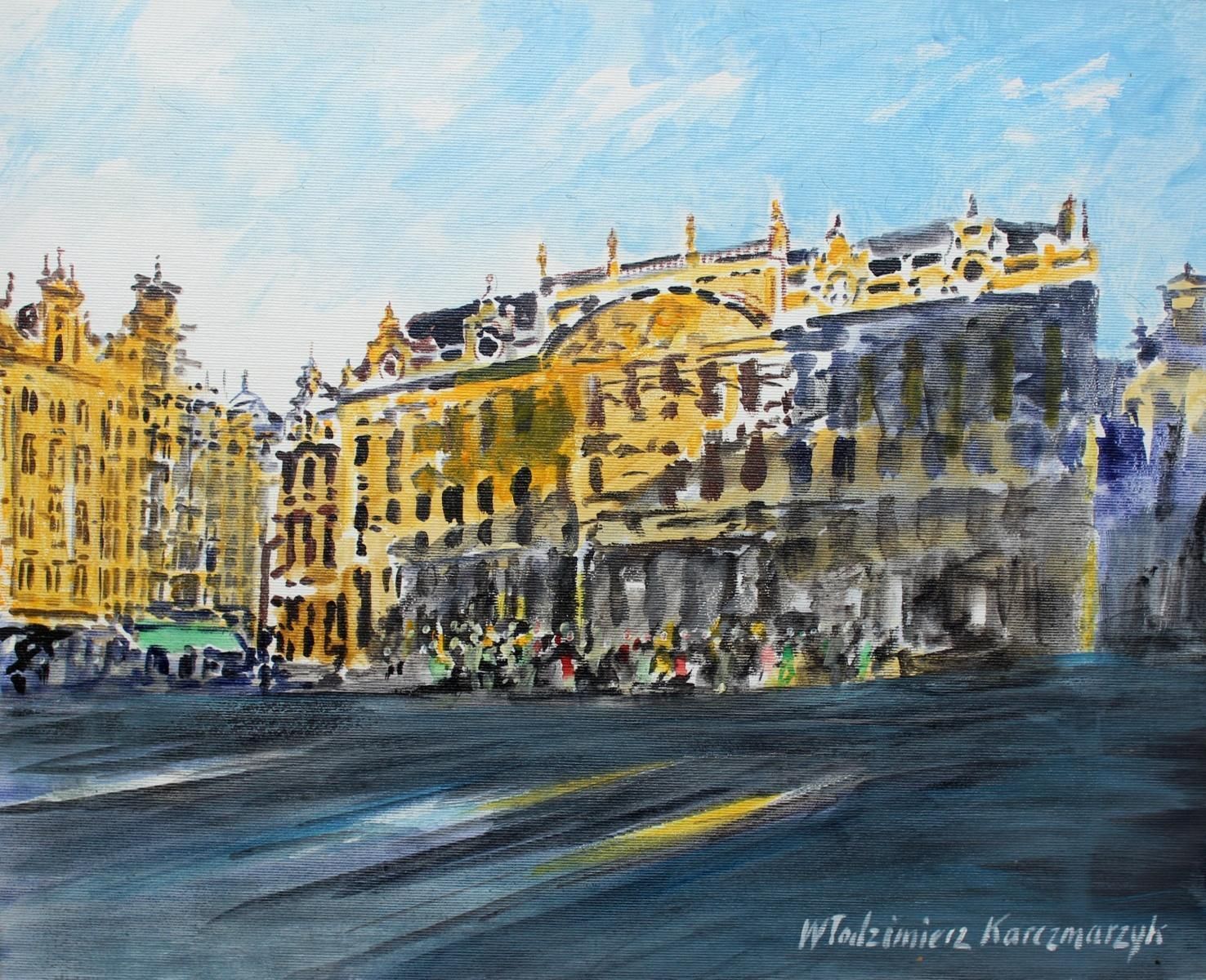 Włodzimierz Karczmarzykbrussels The Palace Of Dukes Of Brabant   21 Century Acrylic Painting2016