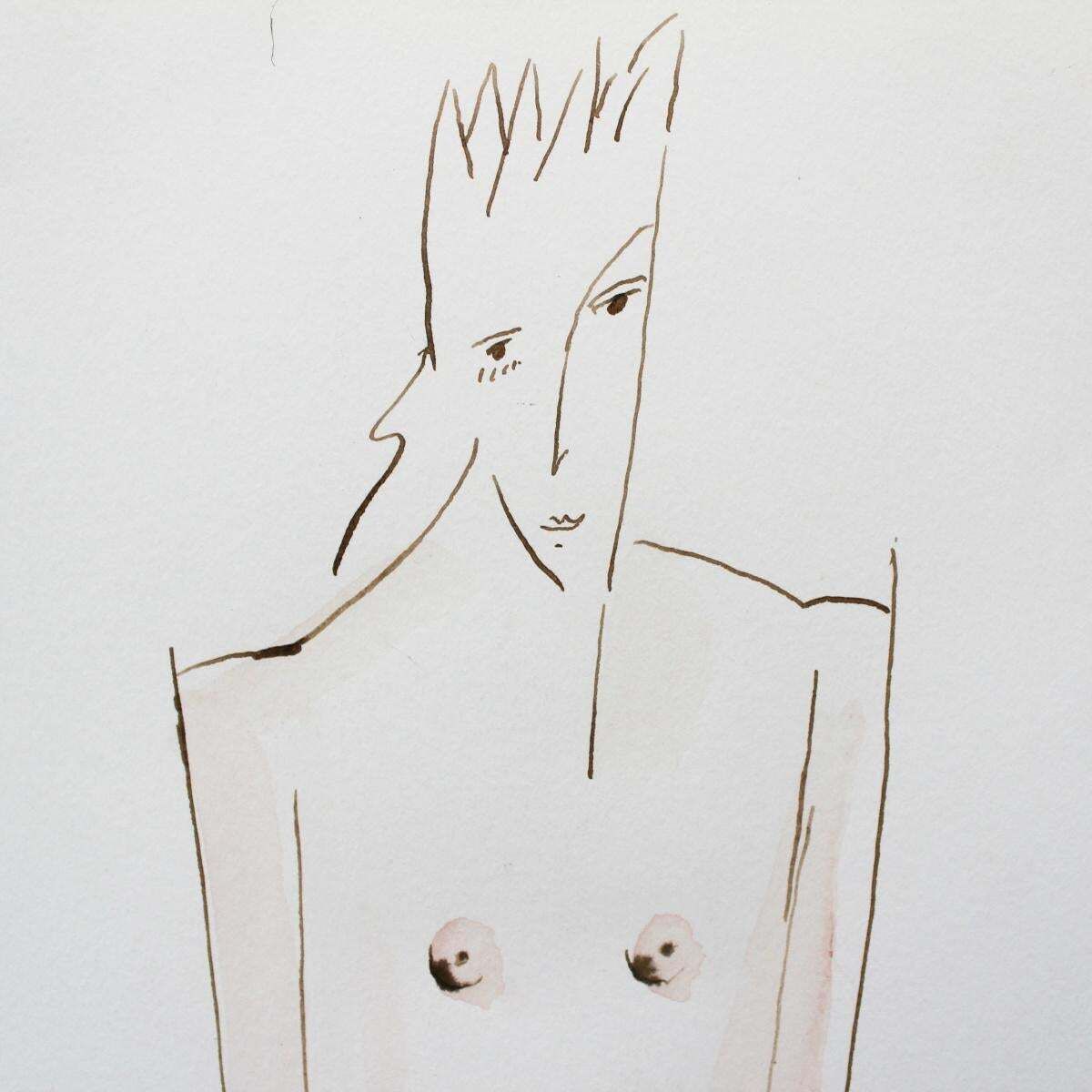 Giuseppe Del Debbionude   Xxi Century, Contemporary Figurative Drawing, Nude, Black And White2005 photo for sale