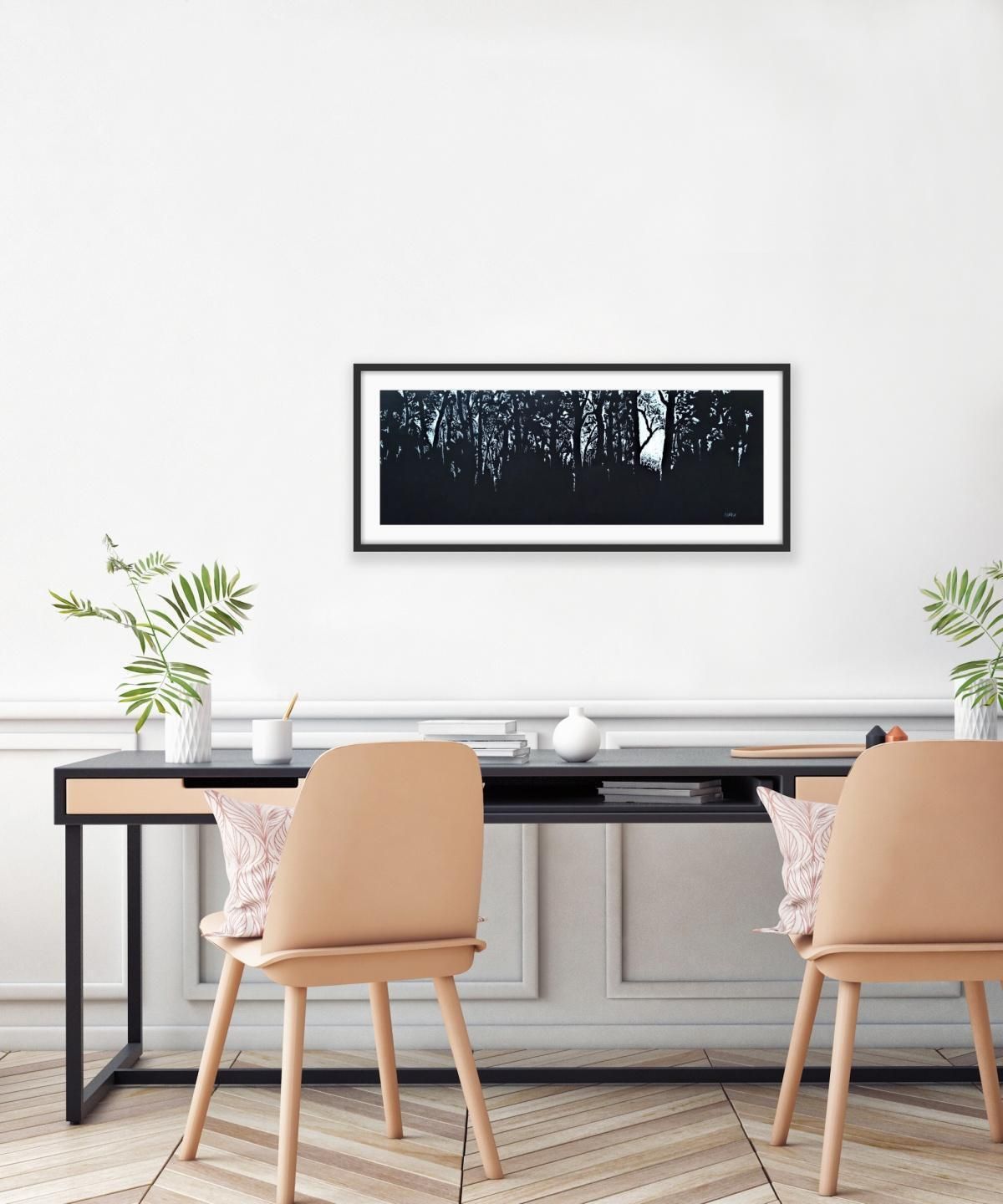 Maka Cieleckaforest In Laski   Xxi Century, Contemporary Pastel Drawing, Landscape2017 photo for sale