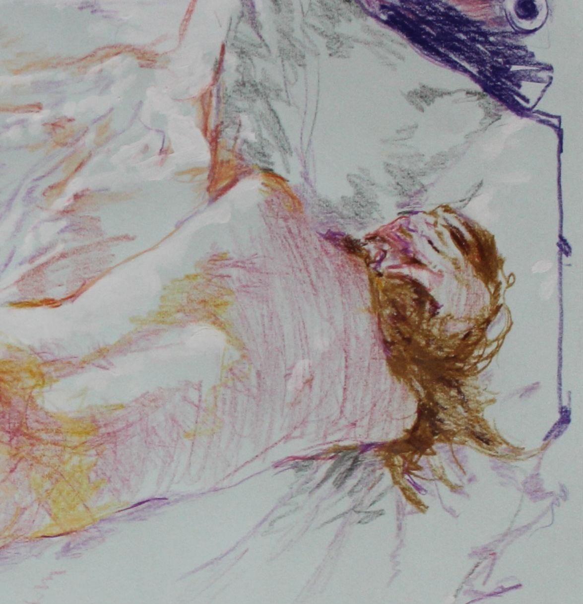 Leszek Zegalskia Nude. Contemporary Drawing, Female Nude, Polish Artist2017 photo furniture