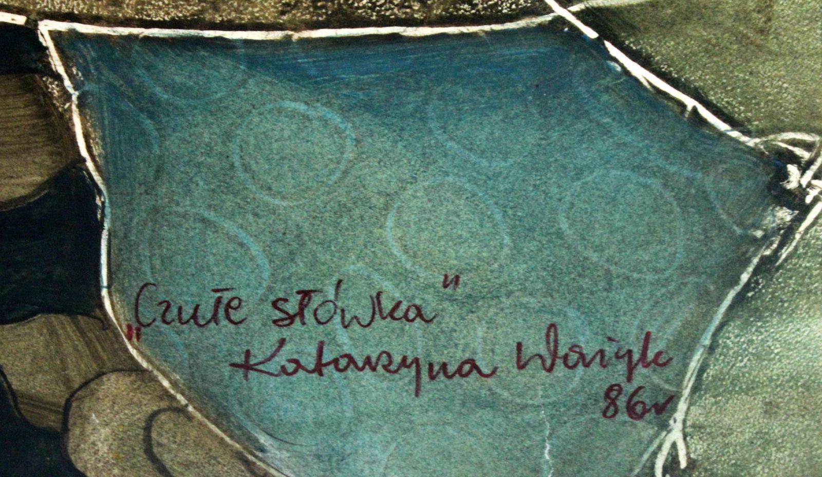 Katarzyna Wazyktender Words   XX Century, Mixed Media Figurative Painting, Nude, Couple1986 photo furniture