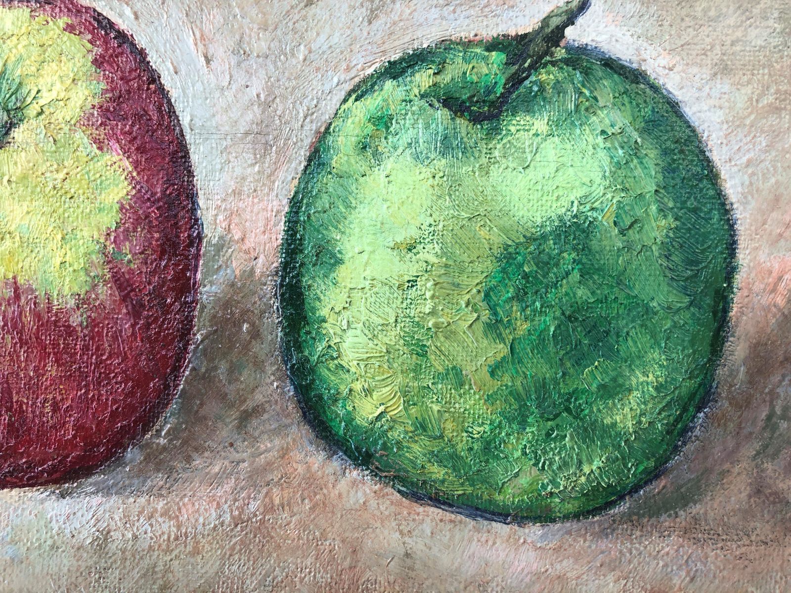 Lluis Mercader Fruit Still Life Original Oil On Canvas Painting C.1955 photo Art