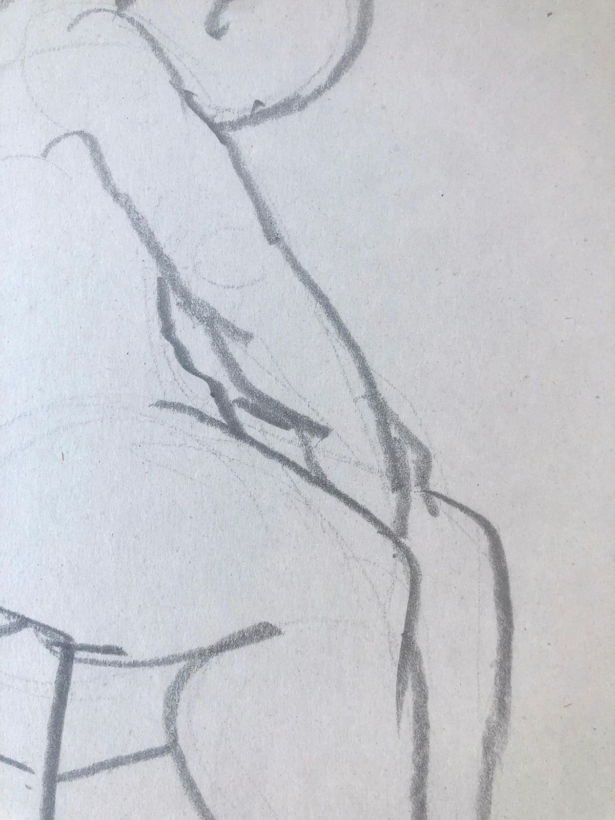 Jose Antonio Herrera Alcazar Nude Woman Pencil On Paper Artwork 2015 photo vinterior