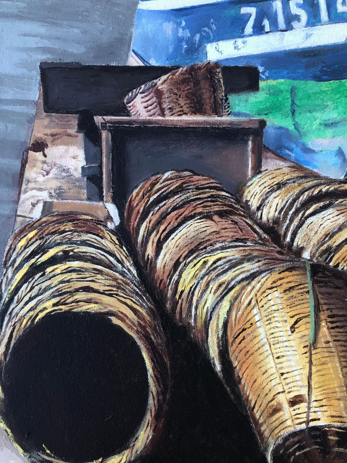 Onbekend Vissershaven Olieverf Op Doek Schilderij Zeegezicht Boten Europese Kunst 2014 photo Kunst