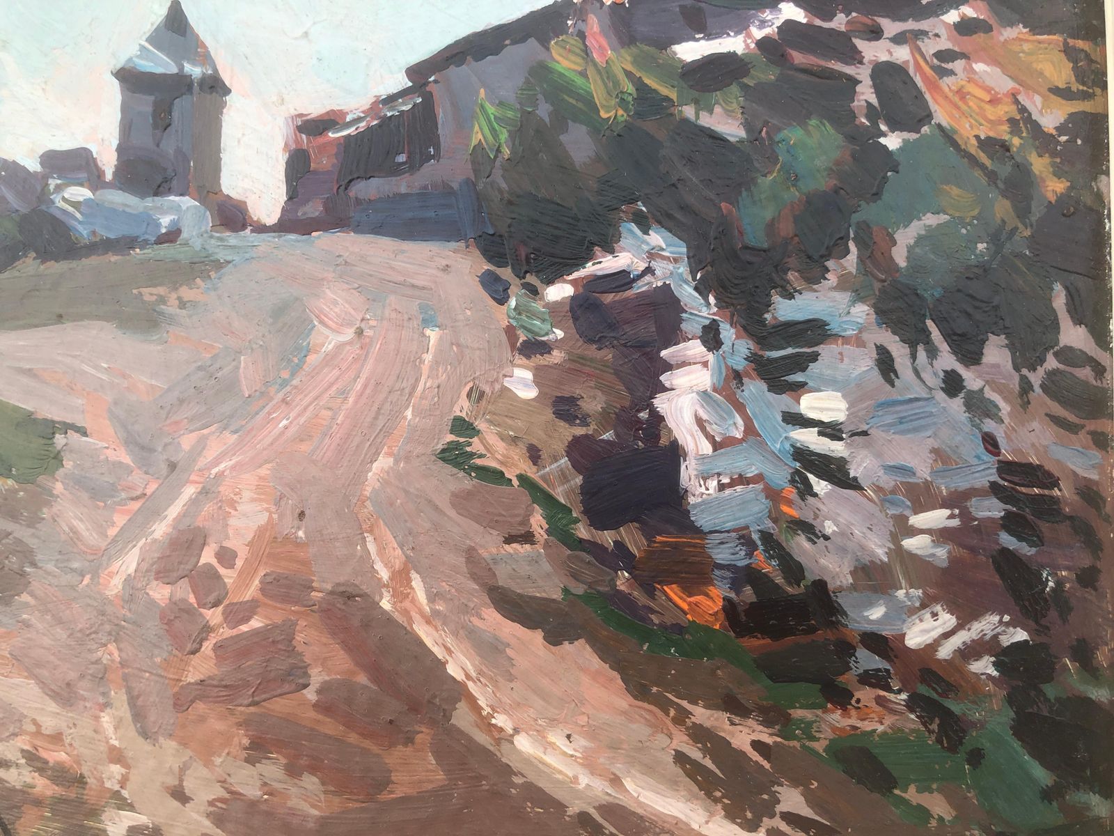 José María Vila Cañellas Canyelles Sitges Spain Landscape Original Oil On Board Painting 1973 photo vinterior