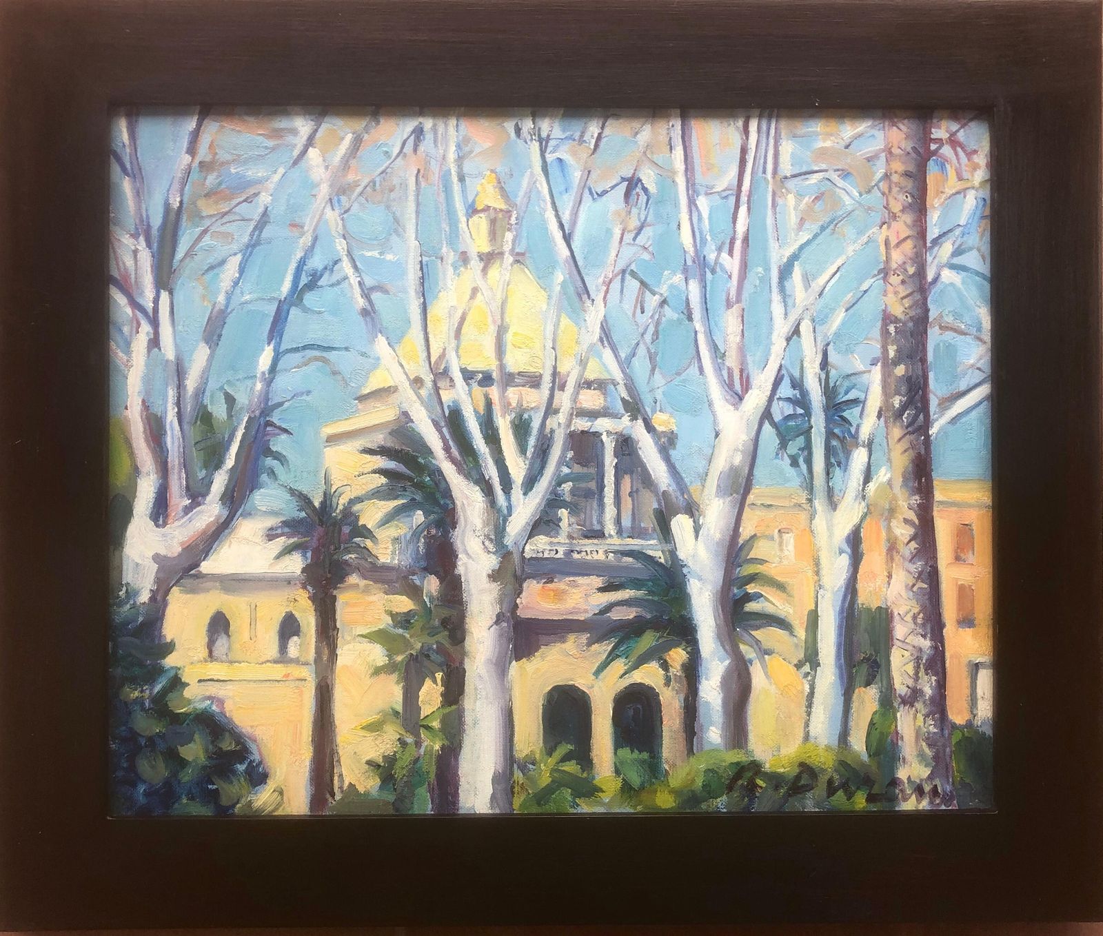 Rafael Duran Benet Palermo Sicily Italy Oil Painting Mediterranean Landscape 2002 photo furniture