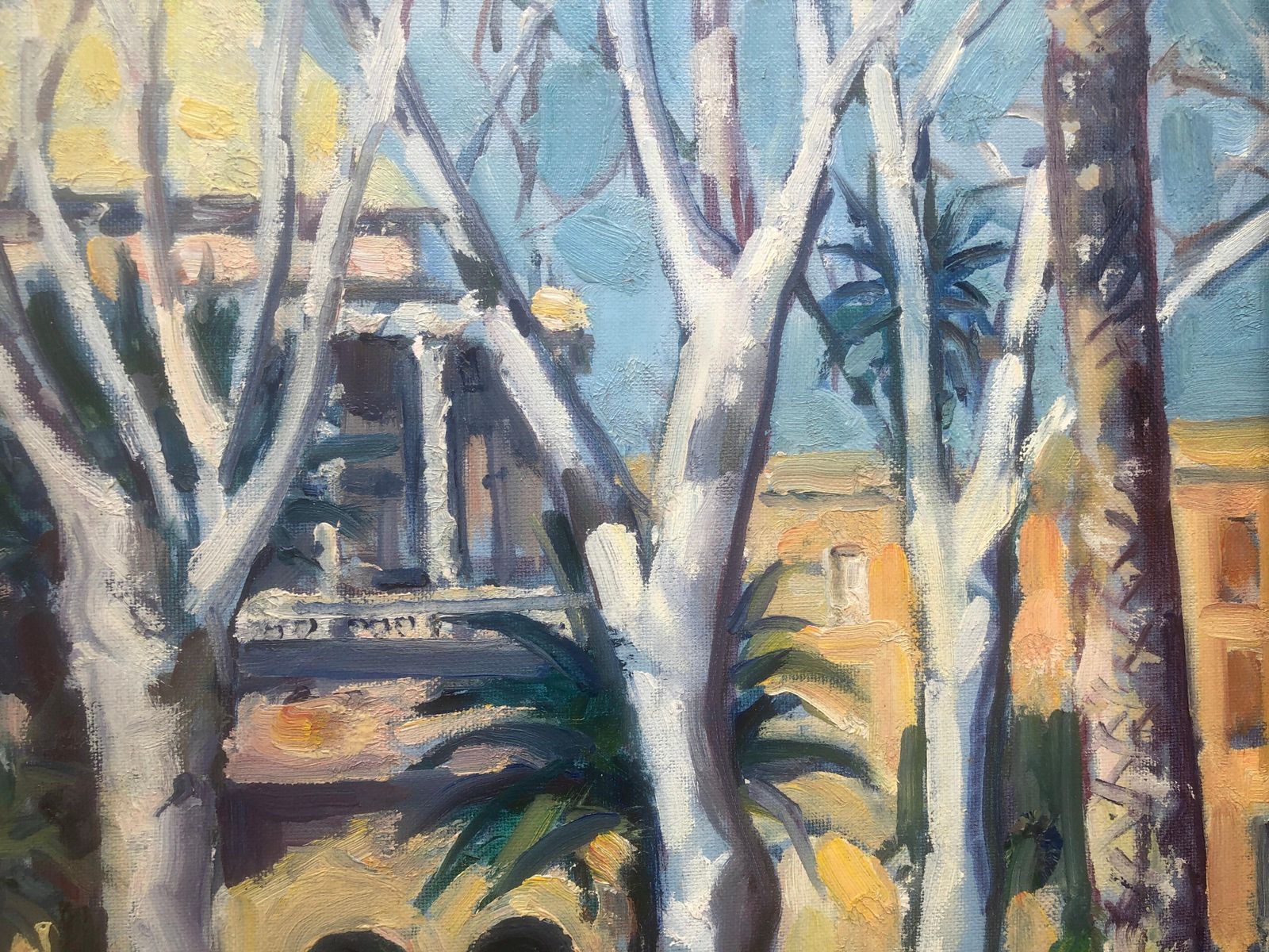 Rafael Duran Benet Palermo Sicily Italy Oil Painting Mediterranean Landscape 2002 photo Art