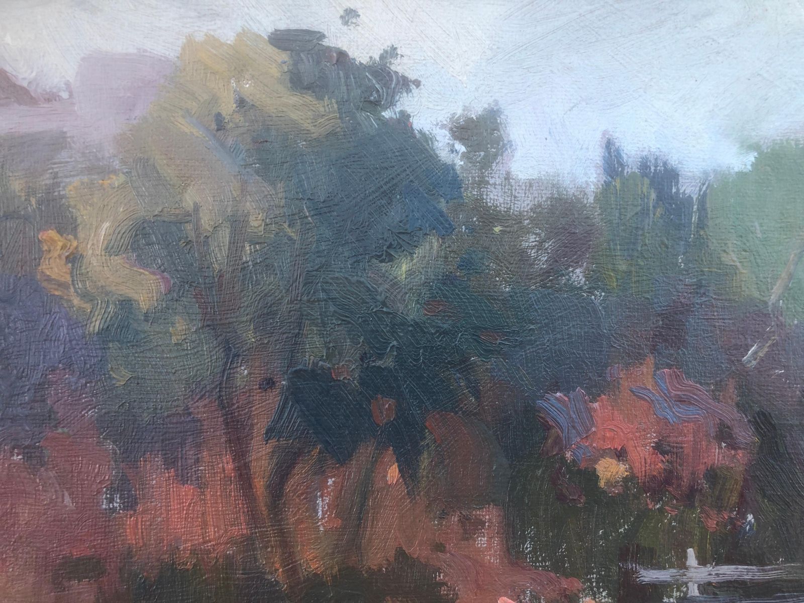 Antonio Sala Herrero Barcelona Spain Oil On Canvas Painting Landscape C.1975 photo vinterior