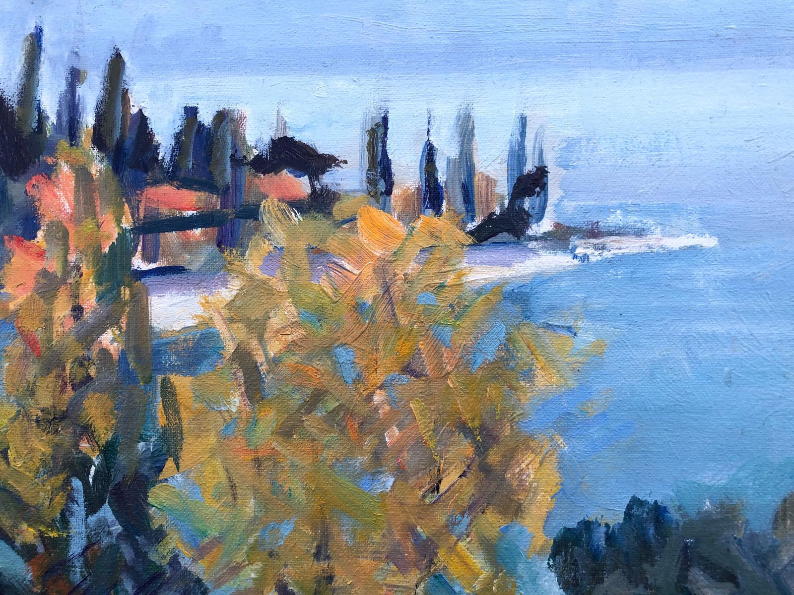 Rafael Duran Benet Costa Brava Oil Painting Spanish Seascape C.1990 photo Art