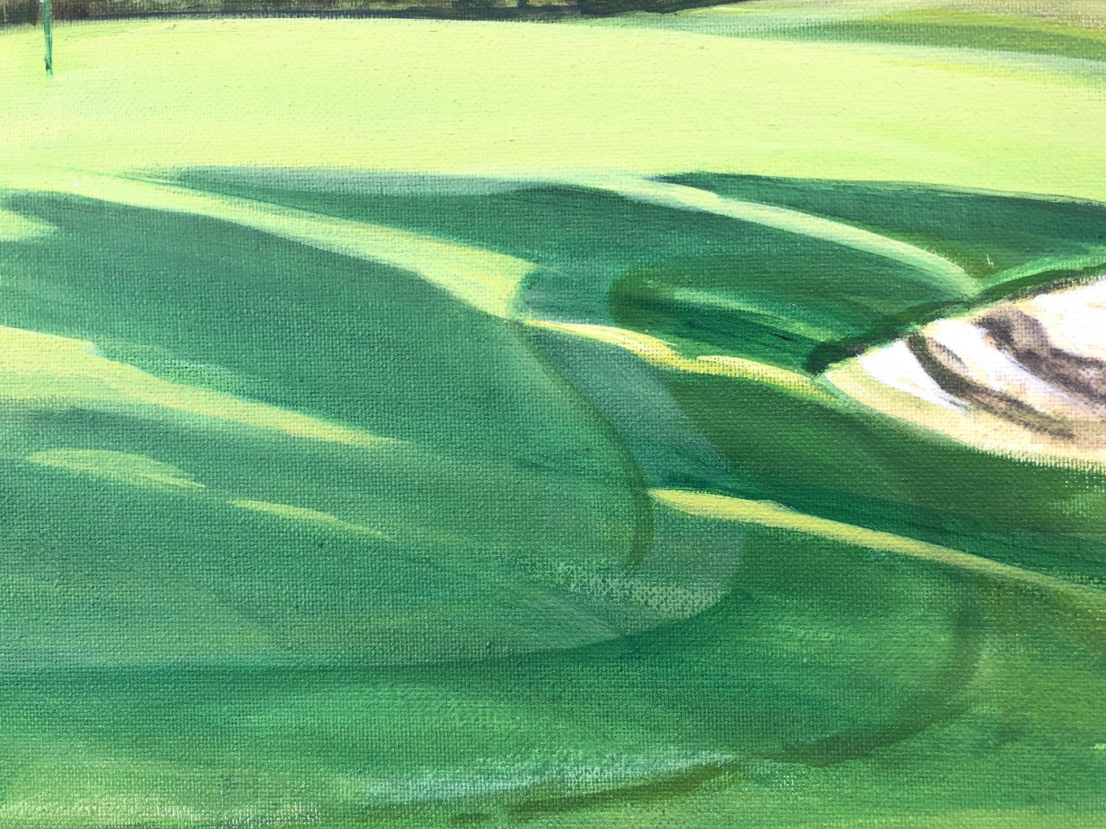 Isidoro Lazaro La Quinta Golf Marbella Spain Oil On Canvas Painting Spanish Landscape C.2000 photo for sale