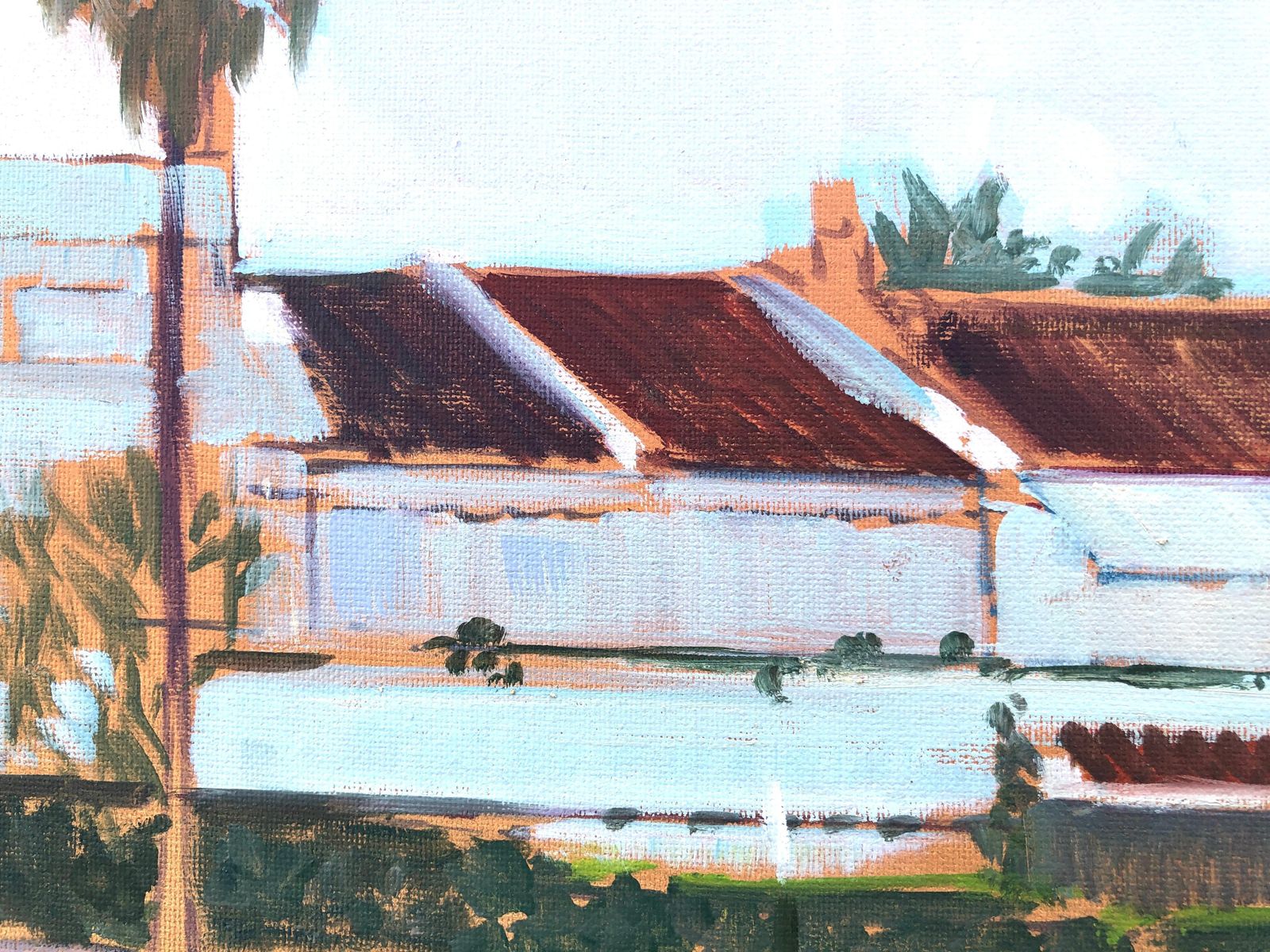 Isidoro Lazaro La Quinta Golf Marbella Spain Oil On Canvas Painting Spanish Landscape C.2000 photo vinterior