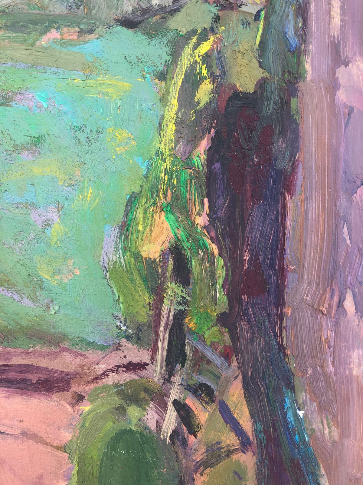 Josep Moscardo Monells 1977 Empordà Oil Painting, Catalan Post Impressionist Landscape photo Art