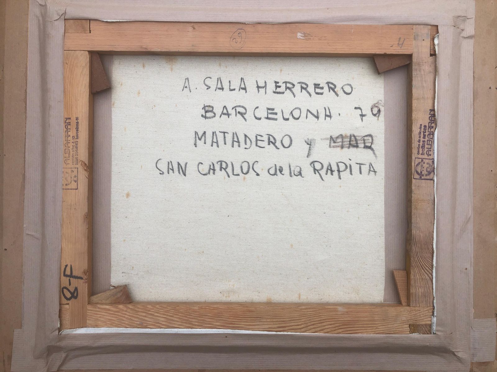 Antonio Sala Herrero Sant Carles De La Rapita Spanje Olieverf Op Doek Schilderij Landschap Zeegezicht 1979 photo vintage