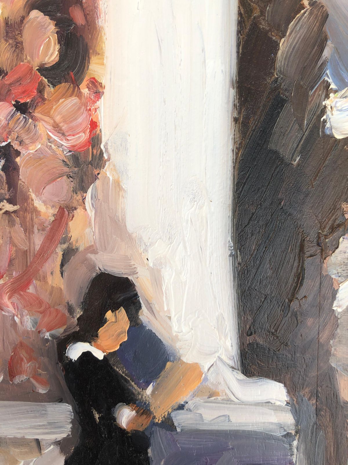 Joan Vives Maristany Mediterranean Interior Woman Reading Oil Painting Small Spanish Impressionist Figurative Scene Vintage Female Figure Artwo C.1990 photo buy