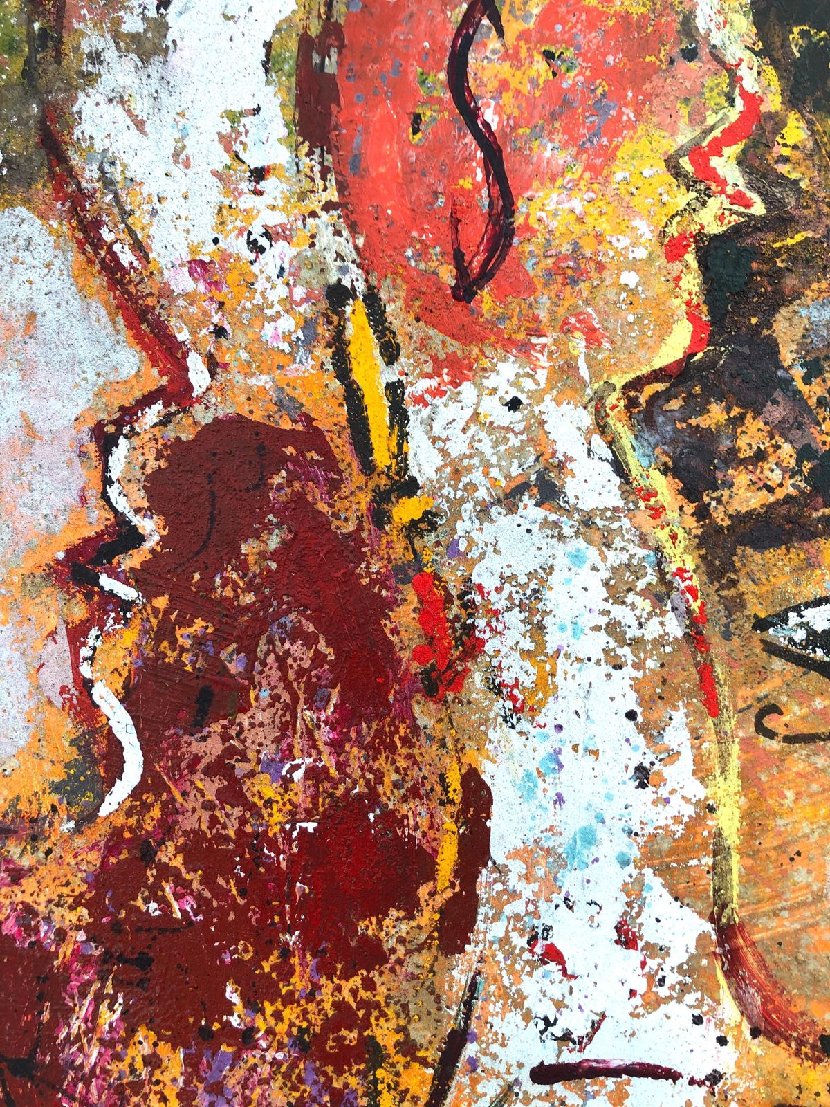 Svetla Georgieva Gemini Mixed Media On Canvas Painting Abstract Expressionism 1989 photo buy