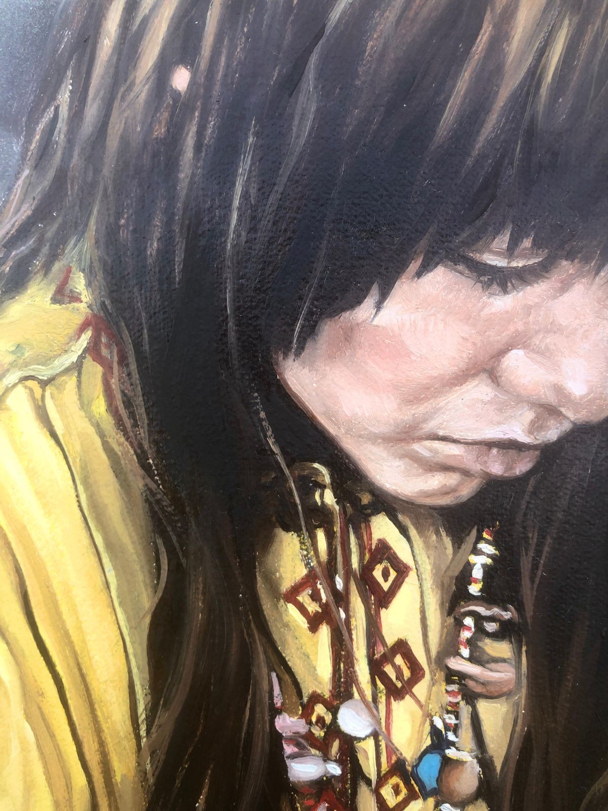 José Luis Fuentetaja – Vrouw, Hippie – Olie En Acryl Op Doek – Realisme – Spanje, Sitges, Jaren 1970, Ca. 1980 photo 2200.0