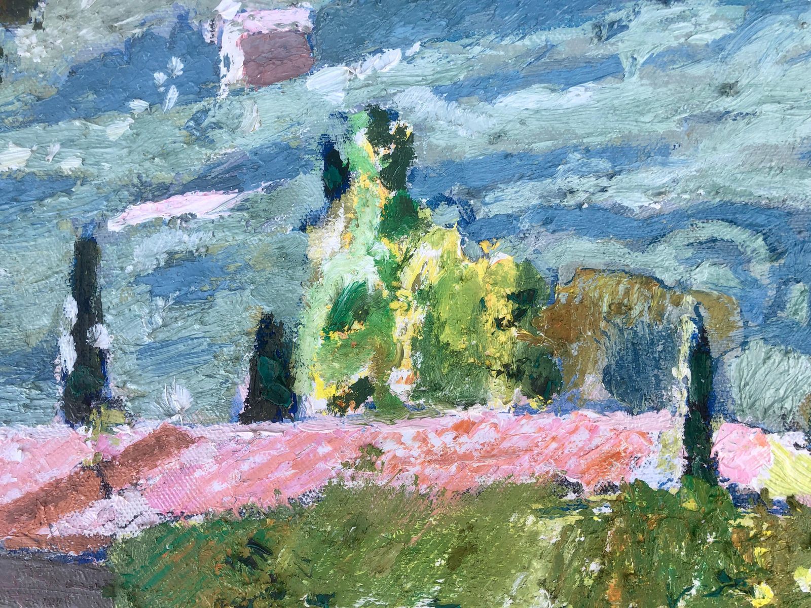 Josep Roca Sastre Spanish Mountain Landscape Oil Painting, Post Impressionist Mediterranean View 1981 photo 1800.0