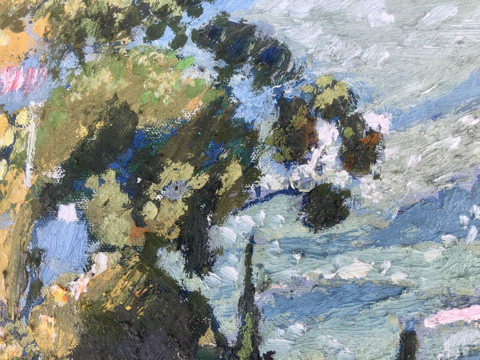 Josep Roca Sastre Spanish Mountain Landscape Oil Painting, Post Impressionist Mediterranean View 1981 photo vinterior