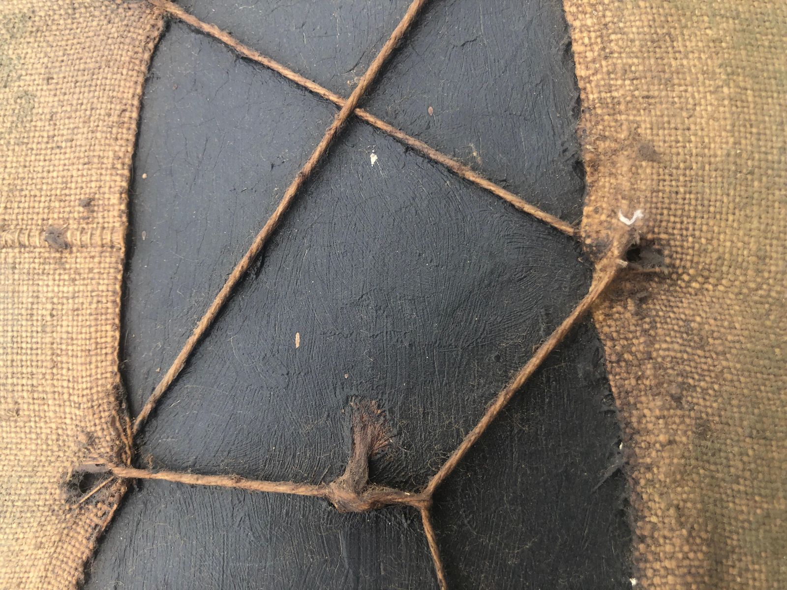 Paco Lagares Ropes Oil And Assemblage On Board Contemporary Art C.1980 photo 2300.0