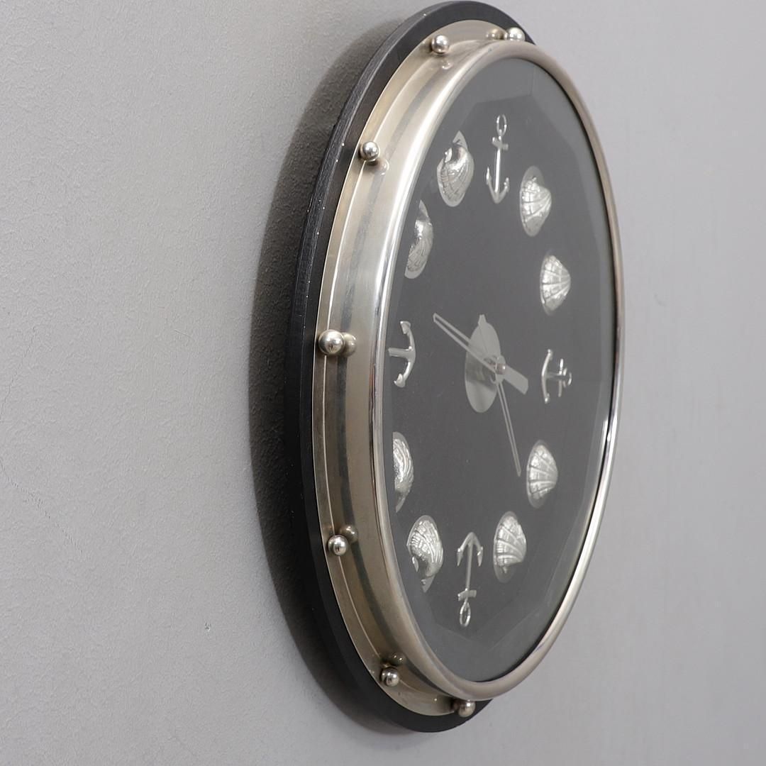Huge Midcentury Wall Swiss Made Clock By Reform Brevet photo for sale
